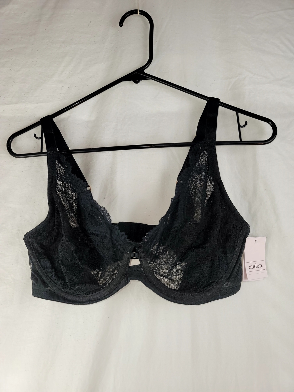 Auden Women's Black Lace Underwire Bra